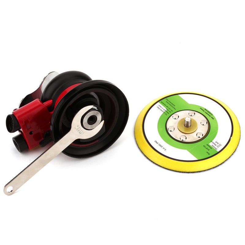 Gedu Professional Air Random Orbital Palm Sander, Dual Action Pneumatic Sander, Low Vibration, Heavy Duty - Image 5